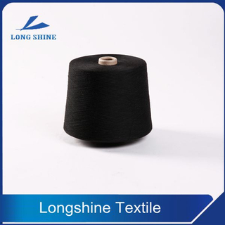 Black Polyester Core Spun Yarn Virgin Grade manufacturer